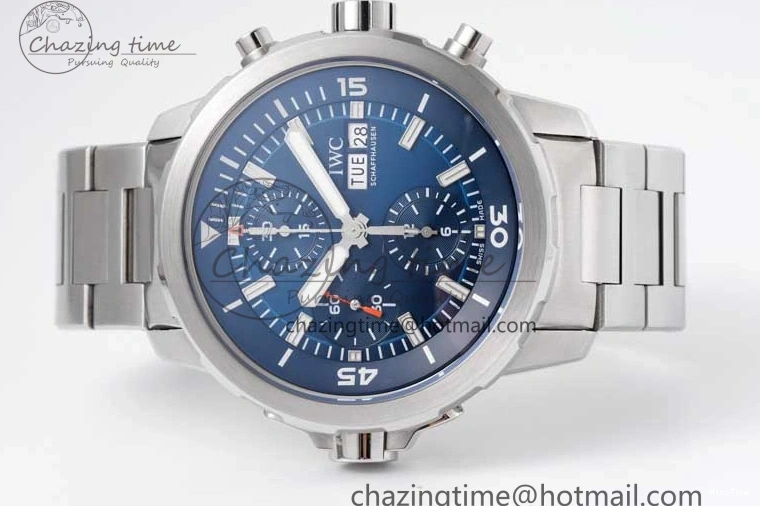 MIROTIME 1218 Aquatimer Chrono SS V6SF 1:1 Best Edition Blue Dial on SS Bracelet A Modern 7032